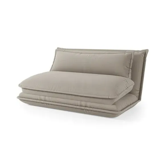 Small Double Foldable Sofabed - Natural, Flatweave