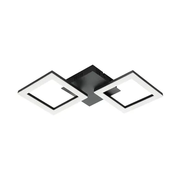 Small Flush Ceiling Light Smart LED - Black, Steel