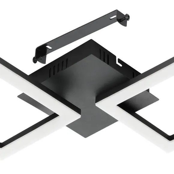 Small Flush Ceiling Light Smart LED - Black, Steel