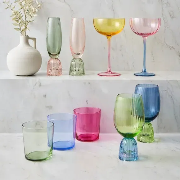 Small Glass Tumbler - Blue, Soda Lime Glass