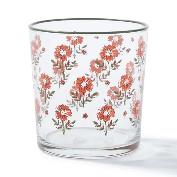 Small Glass Tumbler - Orange, Soda Lime Glass
