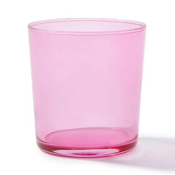Small Glass Tumbler - Pink, Soda Lime Glass