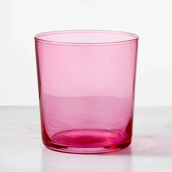 Small Glass Tumbler - Pink, Soda Lime Glass