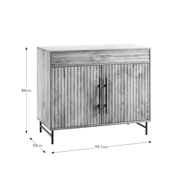 Small Hideaway Desk with Storage - Wood