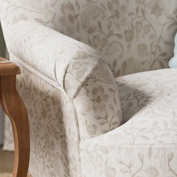 Small Occasional Armchair - Natural, Fabric