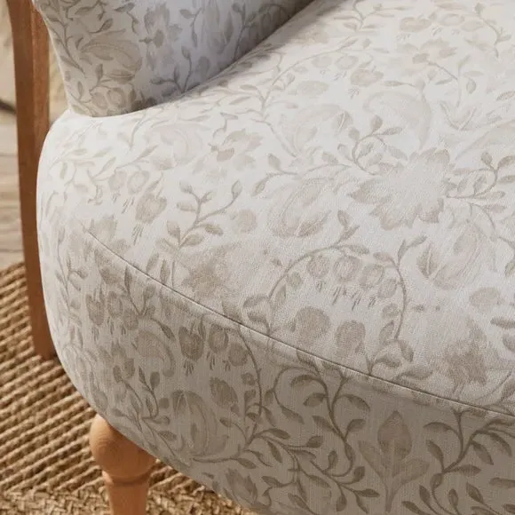 Small Occasional Armchair - Natural, Fabric