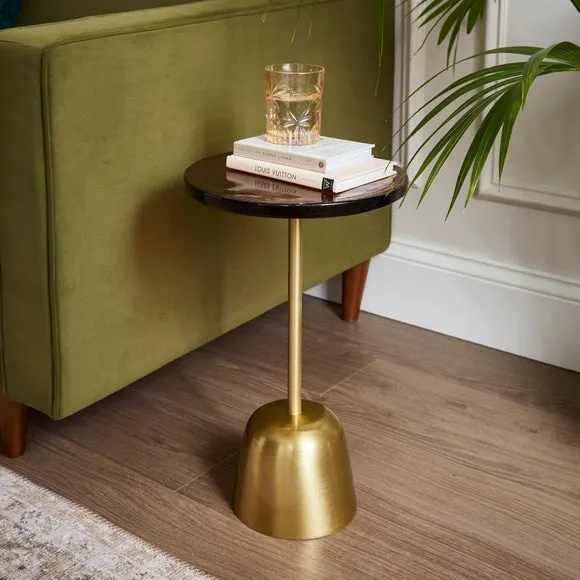 Small Side Table - Caramel, Recycled Glass