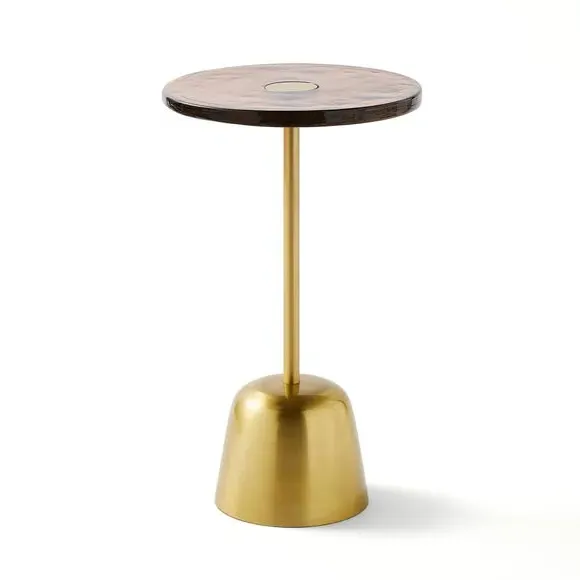 Small Side Table - Caramel, Recycled Glass