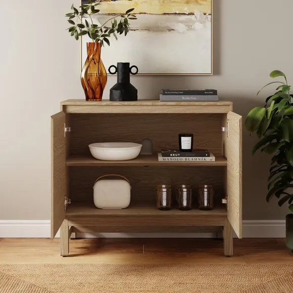 Small Sideboard with Cable Management - Oak