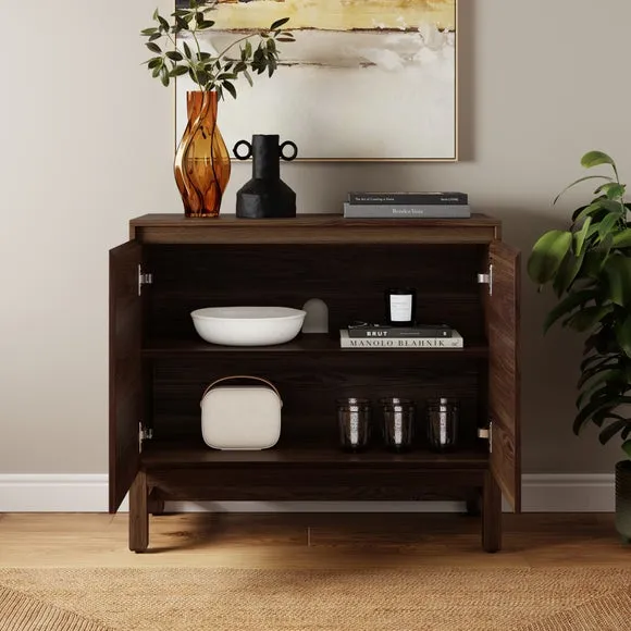 Small Sideboard with Cable Management - Walnut