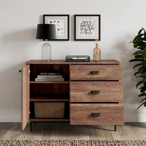 Small Sideboard with Drawers - Pine Effect