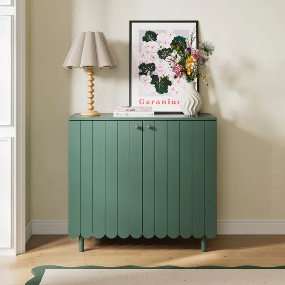 Small Sideboard with Scallop Detail - Green image