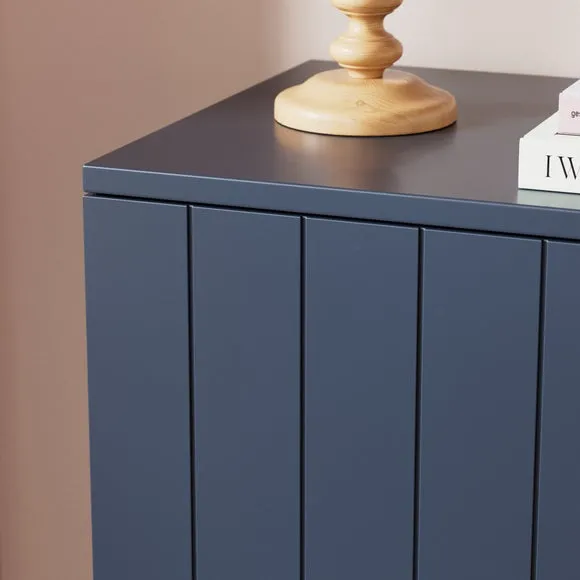 Small Sideboard with Scallop Detail - Navy