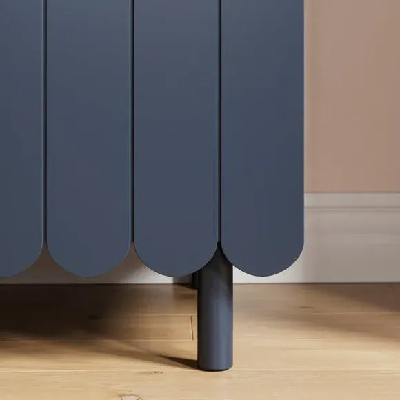 Small Sideboard with Scallop Detail - Navy