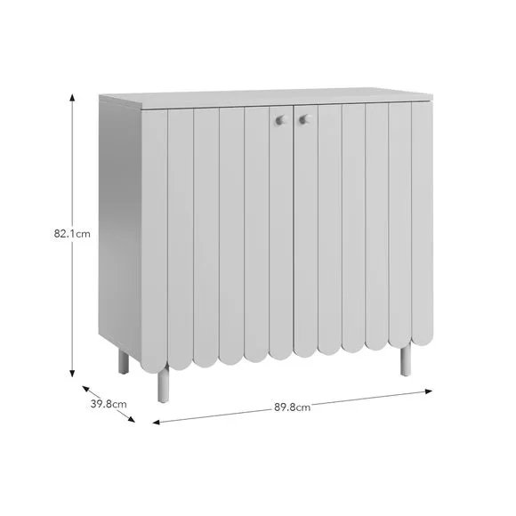 Small Sideboard with Scallop Detail - Navy