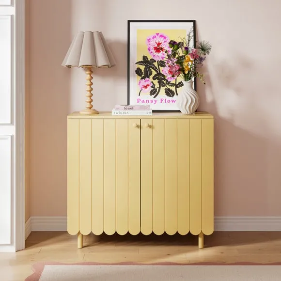 Small Sideboard with Scallop Detail - Primrose