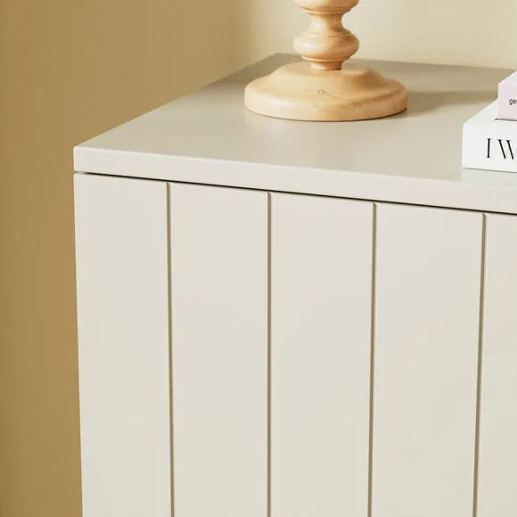 Small Sideboard with Scallop Detail - Stone