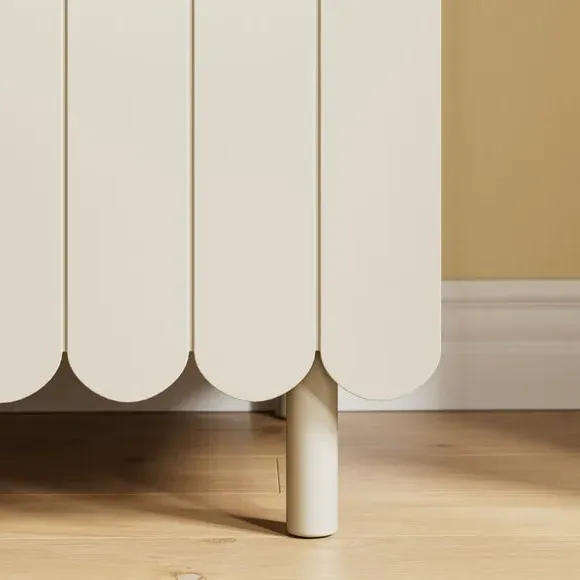 Small Sideboard with Scallop Detail - Stone