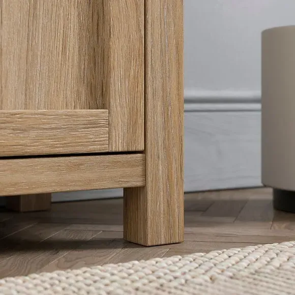 Small Sideboard with Shelves - Oak, Wood