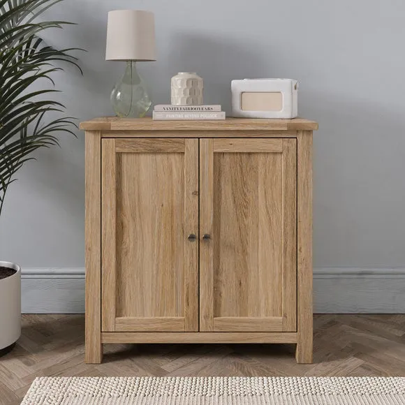Small Sideboard with Shelves - Oak, Wood image
