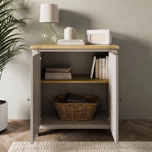 Small Sideboard with Shelves - Stone, Wood