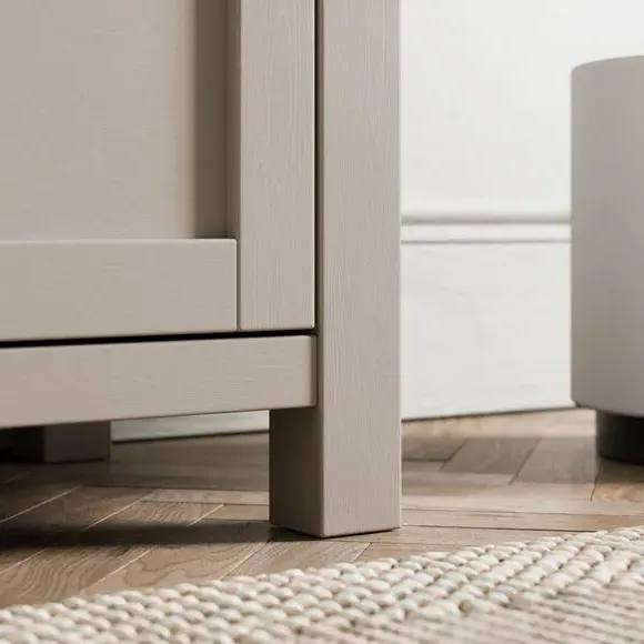 Small Sideboard with Shelves - Stone, Wood