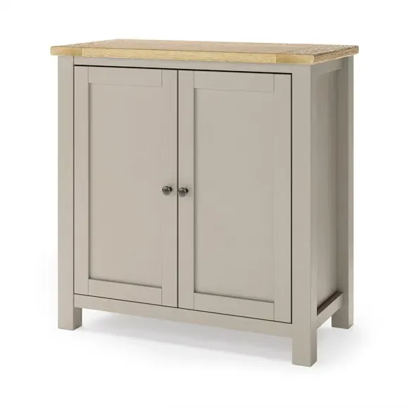Small Sideboard with Shelves - Stone, Wood