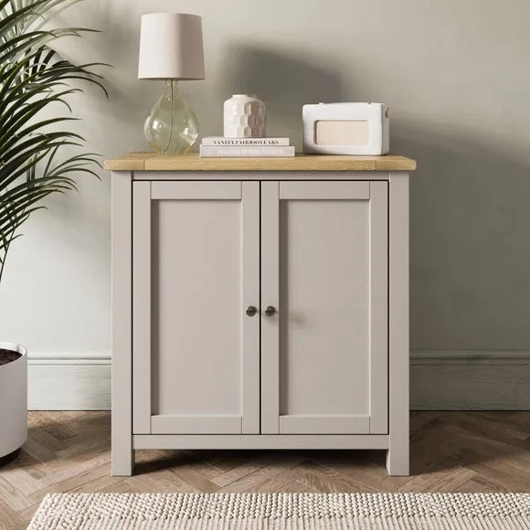 Small Sideboard with Shelves - Stone, Wood