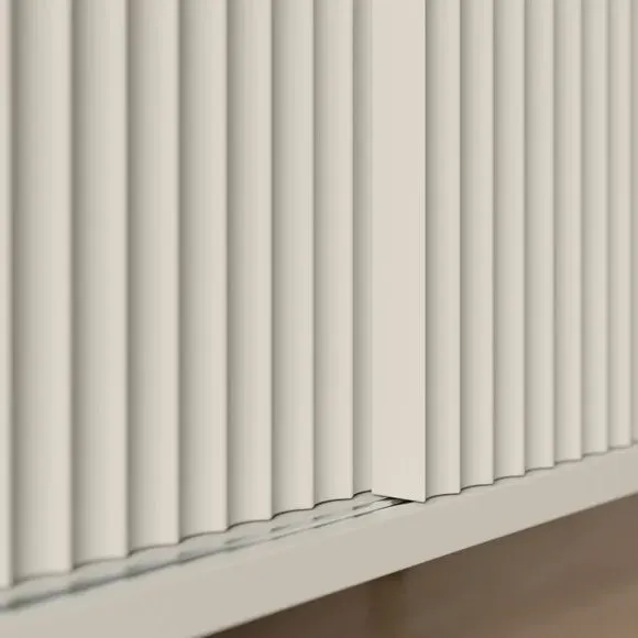 Small Sideboard with Sliding Doors - Natural, Oak