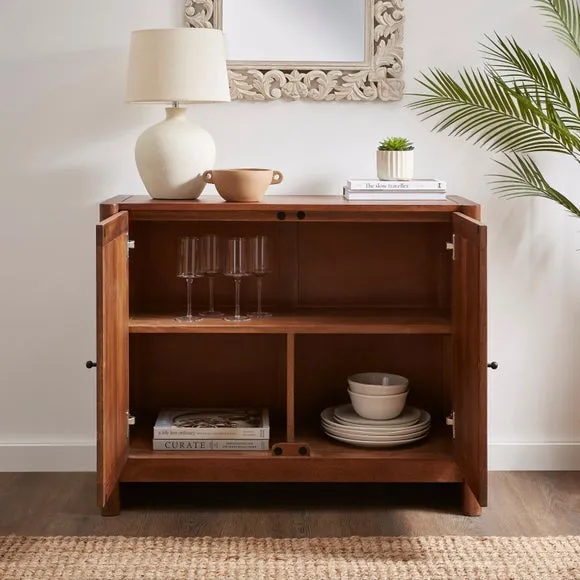 Small Sideboard with Storage - Dark, Mango Wood