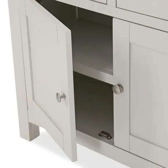Small Sideboard with Storage - Grey, Pine