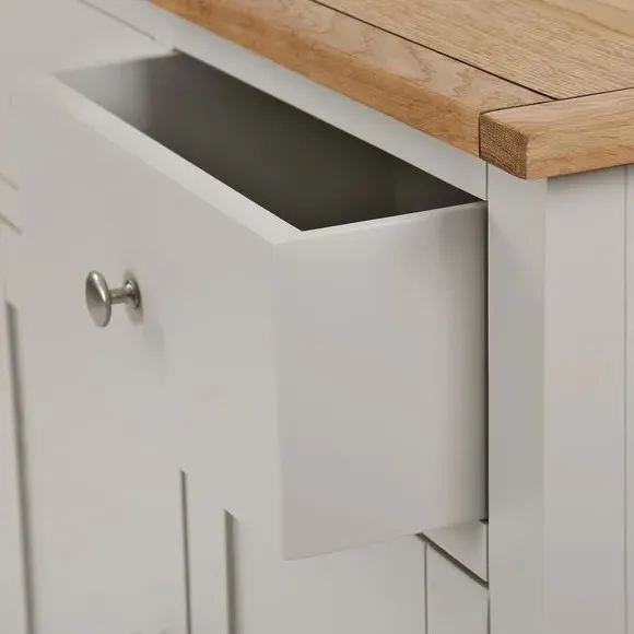Small Sideboard with Storage - Grey, Pine