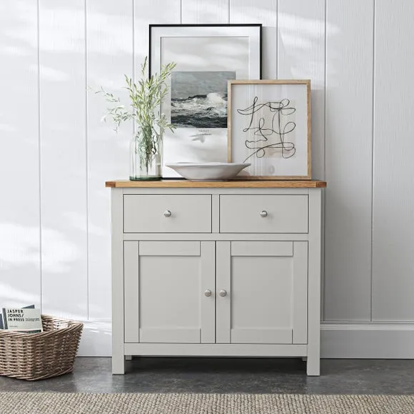 Small Sideboard with Storage - Grey, Pine image