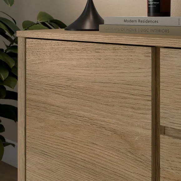 Small Sideboard with Storage - Light Oak