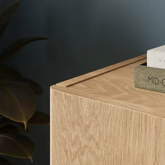 Small Sideboard with Storage - Oak, Wood