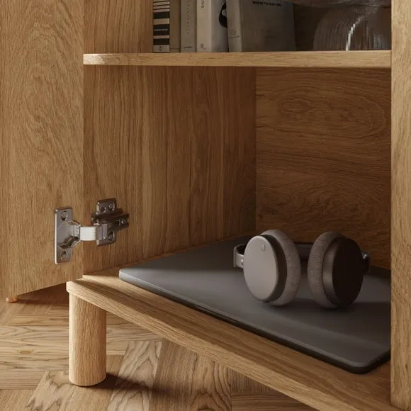 Small Sideboard with Storage - Oak, Wood