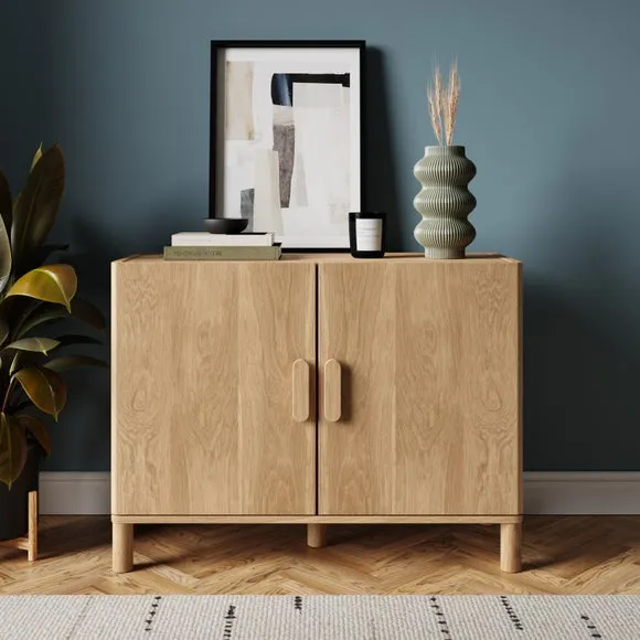 Small Sideboard with Storage - Oak, Wood image