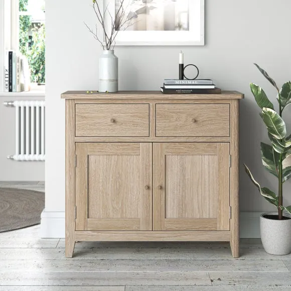 Small Sideboard with Storage - Oak, Wood