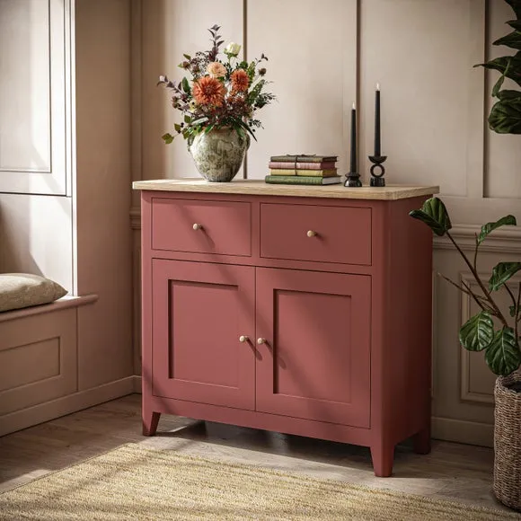 Small Sideboard with Storage - Red, Wood