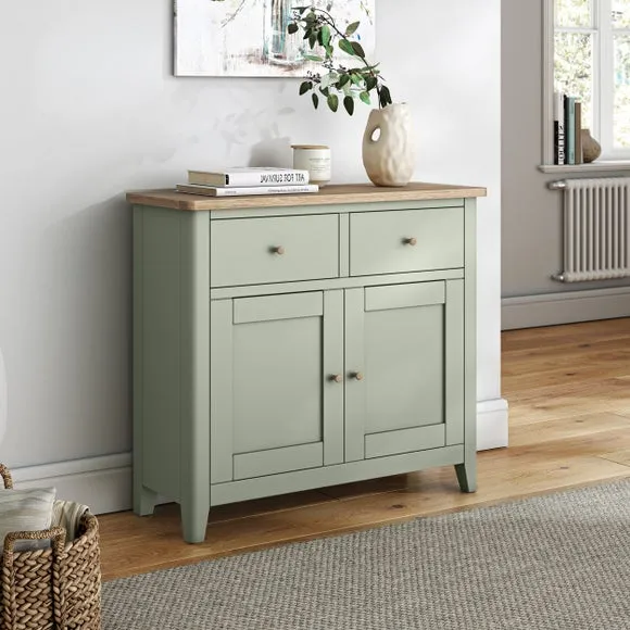 Small Sideboard with Storage - Sage, Wood