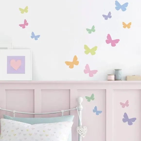Small Wall Sticker Butterflies - Multicolor, PVC