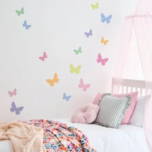 Small Wall Sticker Butterflies - Multicolor, PVC image