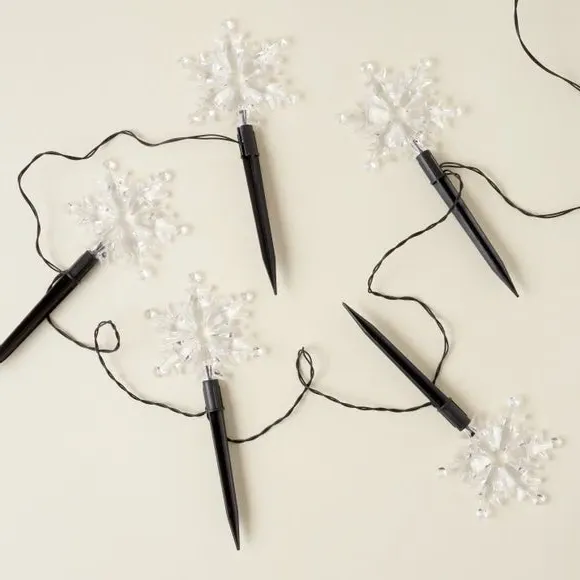 Snowflake Path LED Lights - White