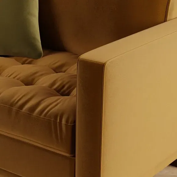 Snuggle Chair Fully Upholstered - Caramel, Velvet