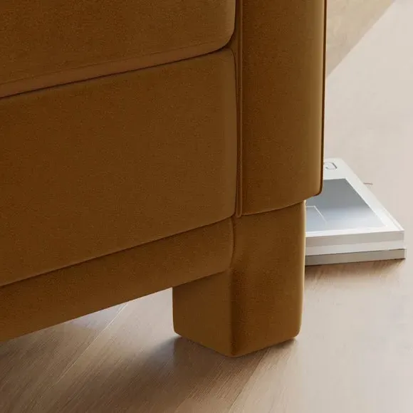 Snuggle Chair Fully Upholstered - Caramel, Velvet