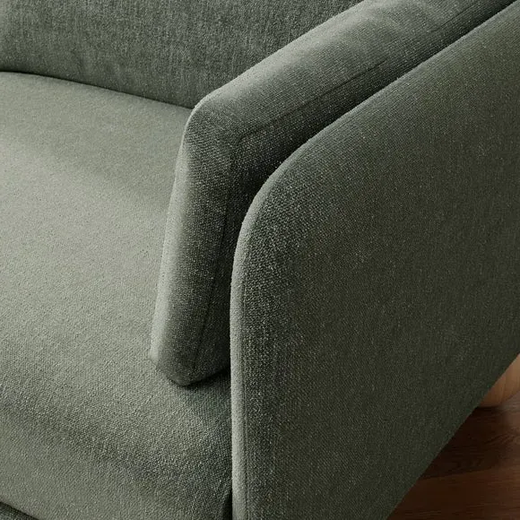 Snuggle Chair with Ball Feet - Bottle Green, Chenille