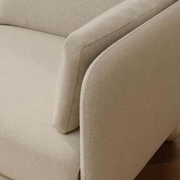 Snuggle Chair with Ball Feet - Natural, Chenille