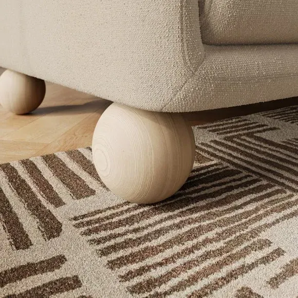 Snuggle Chair with Ball Feet - Natural, Chenille