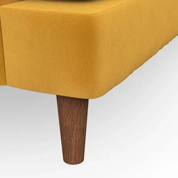 Snuggle Chair with Button Detail - Amber Gold