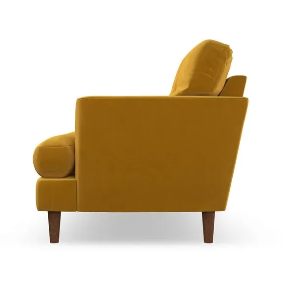 Snuggle Chair with Button Detail - Amber Gold